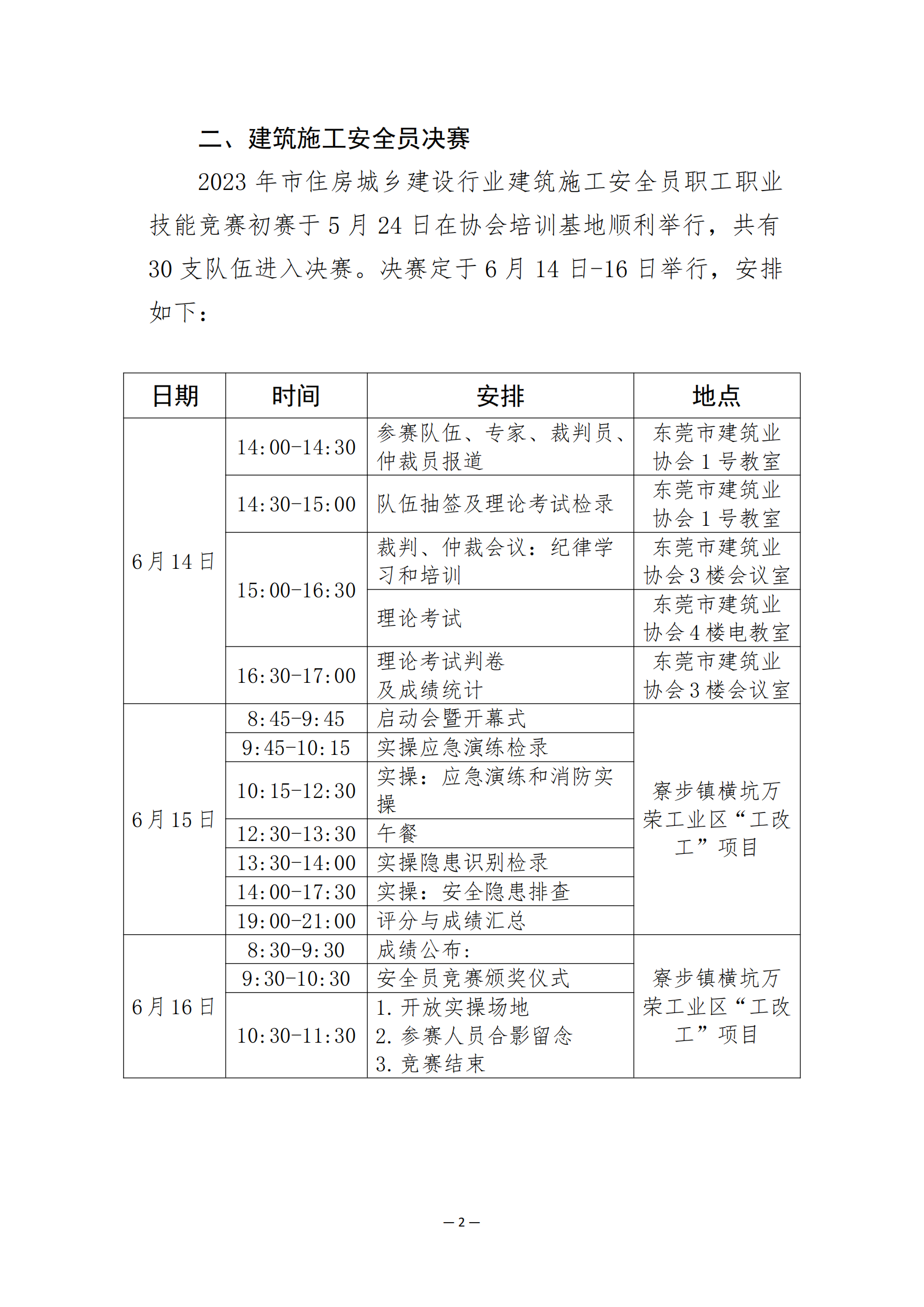 关于2023年东莞市住房城乡建设行业职工职业技能竞赛启动及建筑施工安全员决赛的工作安排通知(9)_01.png